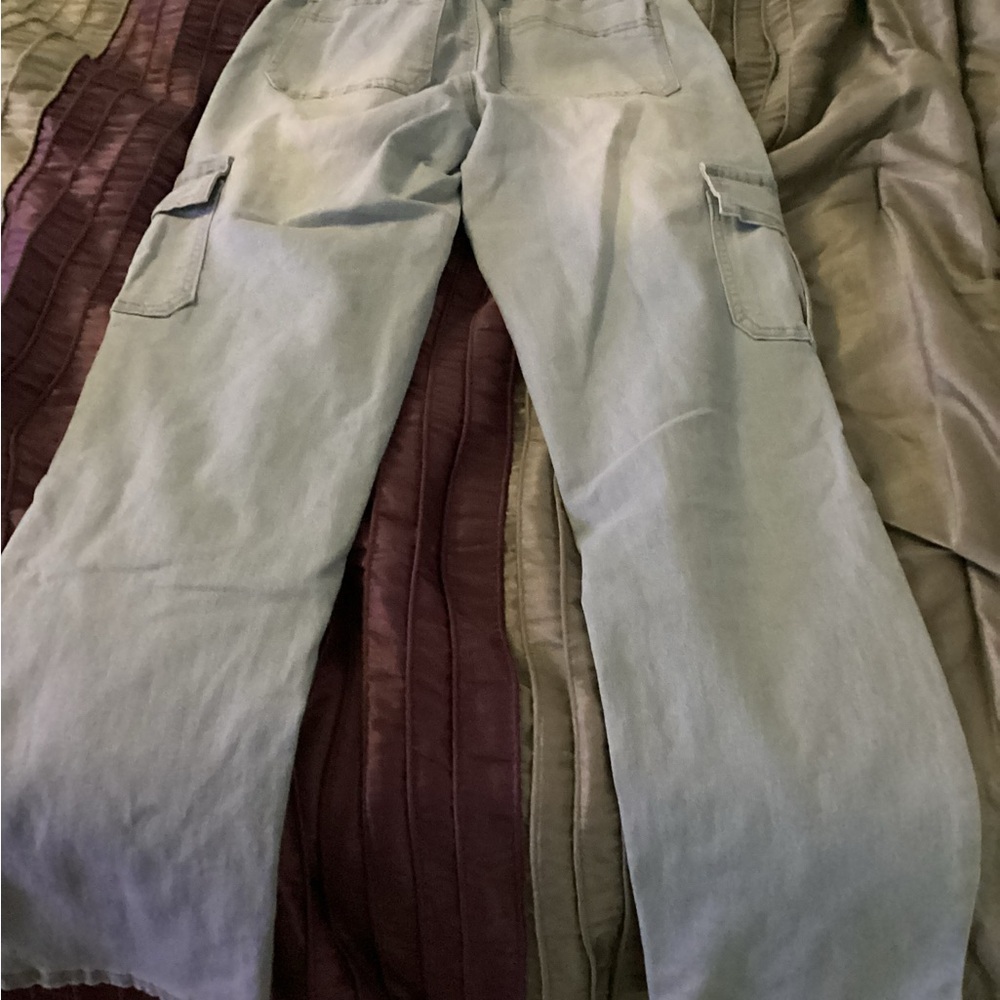 Women's Straight Leg Jeans - Light Blue - Picture 5 of 6
